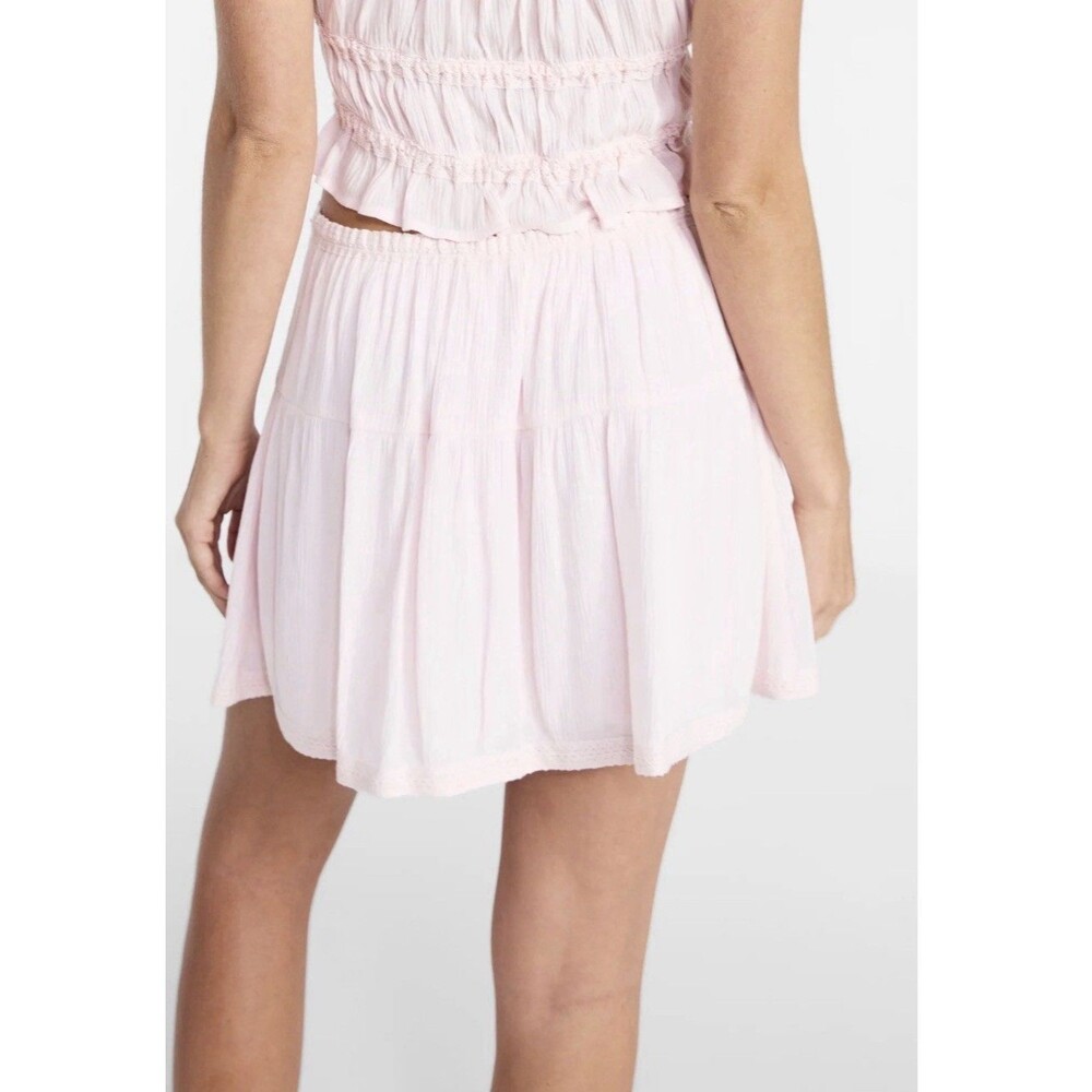 No Boundaries  Women’s Peplum Skirt Elastic Tie Waist Light Pink SZ XXL(20) NWT!